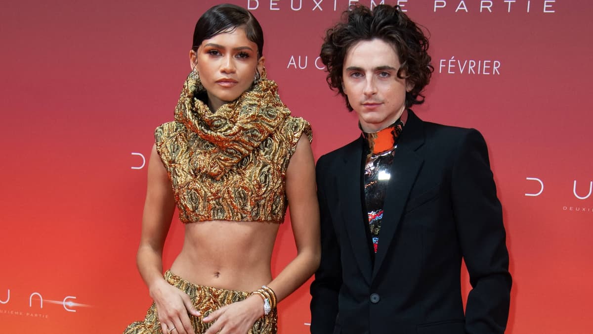 Zendaya and Timothee Chalamet at the Dune premier in Paris