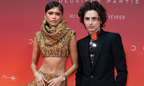 Zendaya and Timothee Chalamet at the Dune premier in Paris