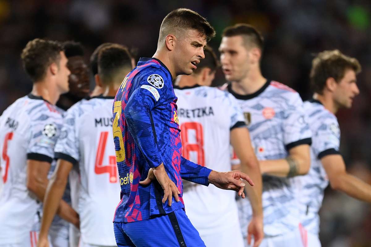 Gerard Pique, Barcelona, Bayern Munich, Champions League, 2021/22