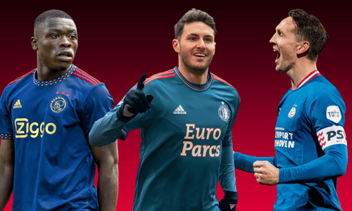 Santiago Giménez, Luuk de Jong, Brian Brobbey