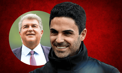 Mikel Arteta, Joan Laporta, Arsenal, Barcelona, 2023/24