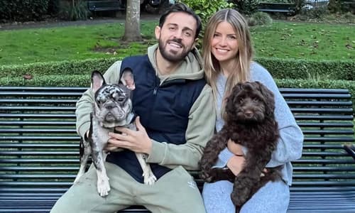 Bernardo Silva with girlfriend Ines Tomaz