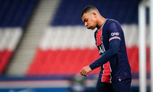Real Madrid transfer target Kylian Mbappe playing for PSG in Ligue 1, 2020/21