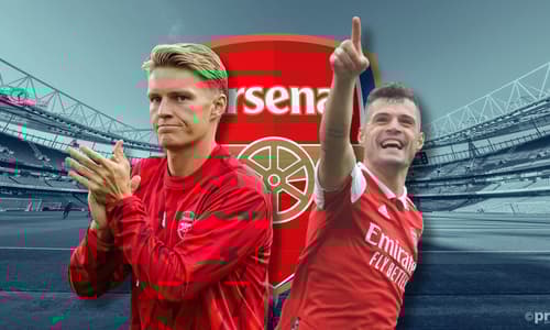 Martin Odegaard, Granit Xhaka, Arsenal, 2023/24
