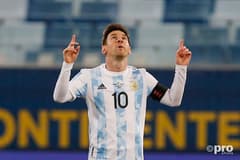 Lionel Messi scores for Argentina against Bolivia at the Copa America