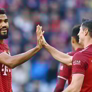 Eric Maxim Choupo-Moting and Robert Lewandowski at Bayern.