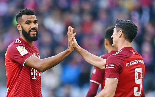 Eric Maxim Choupo-Moting and Robert Lewandowski at Bayern.