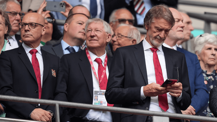 Sir Jim Ratcliffe (right) with Sir Alex Ferguson (middle) and Sir Dave Brailsford (left)