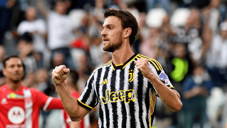 Daniele Rugani in het shirt van Juventus.