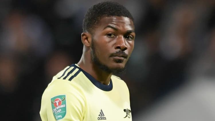 Ainsley Maitland-Niles playing for Arsenal