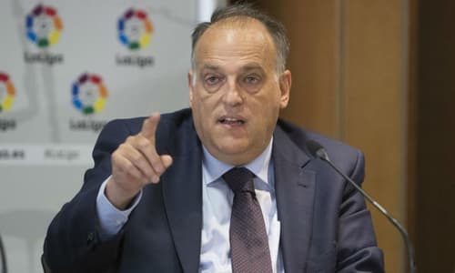 La Liga president Tebas suggests Barcelona, Real Madrid, and Atletico will not be punished for Super League