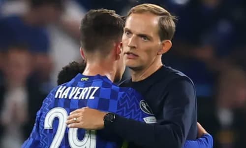 Kai Havertz and Thomas Tuchel at Chelsea.
