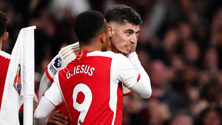 Kai Havertz with Gabriel Jesus, Arsenal