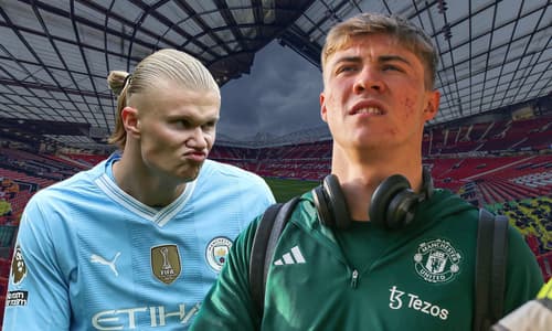 Erling Haaland, Man City, Rasmus Hojlund, Man Utd, 2023/24