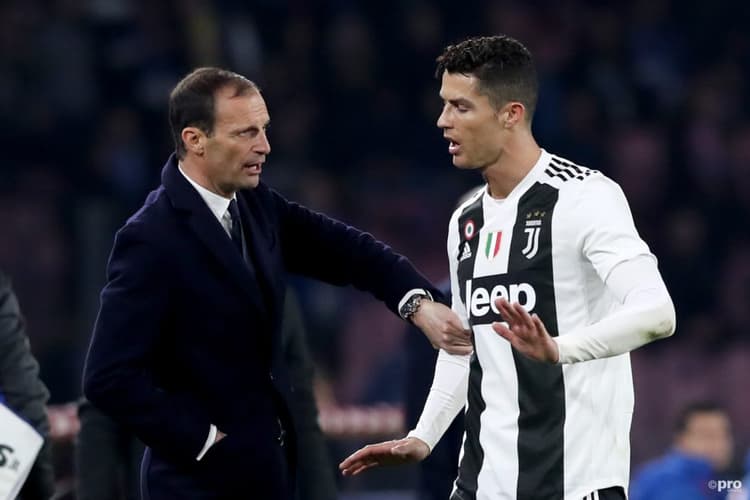 Allegri and Ronaldo in the 2018/19 season