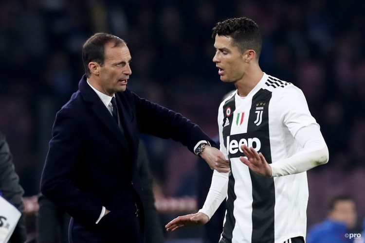 Allegri and Ronaldo in the 2018/19 season