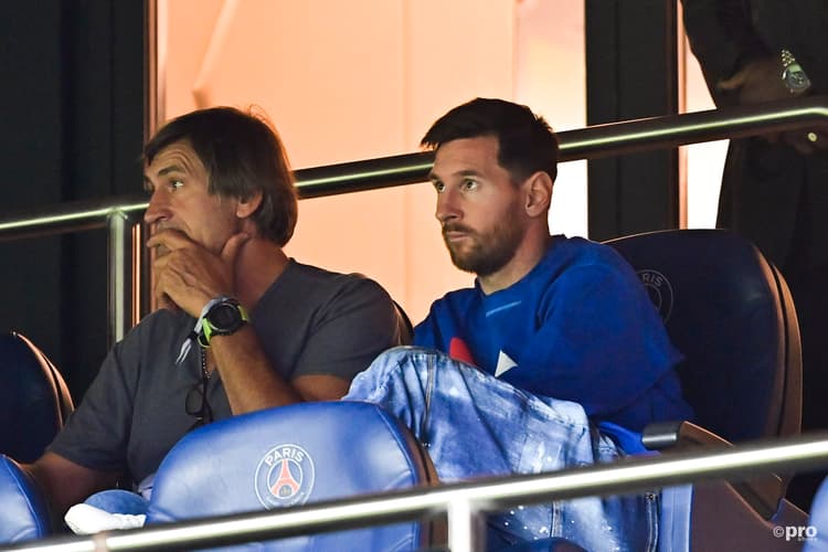 Lionel Messi watches PSG from the stands versus Montpellier