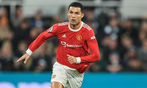 Cristiano Ronaldo in Premier League action for Man Utd
