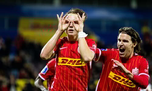 Andreas Schjelderup in action for FC Nordsjaelland