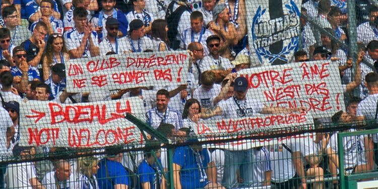 Strasbourg fans have repeatedly protested against BlueCo since the 2023 takeover