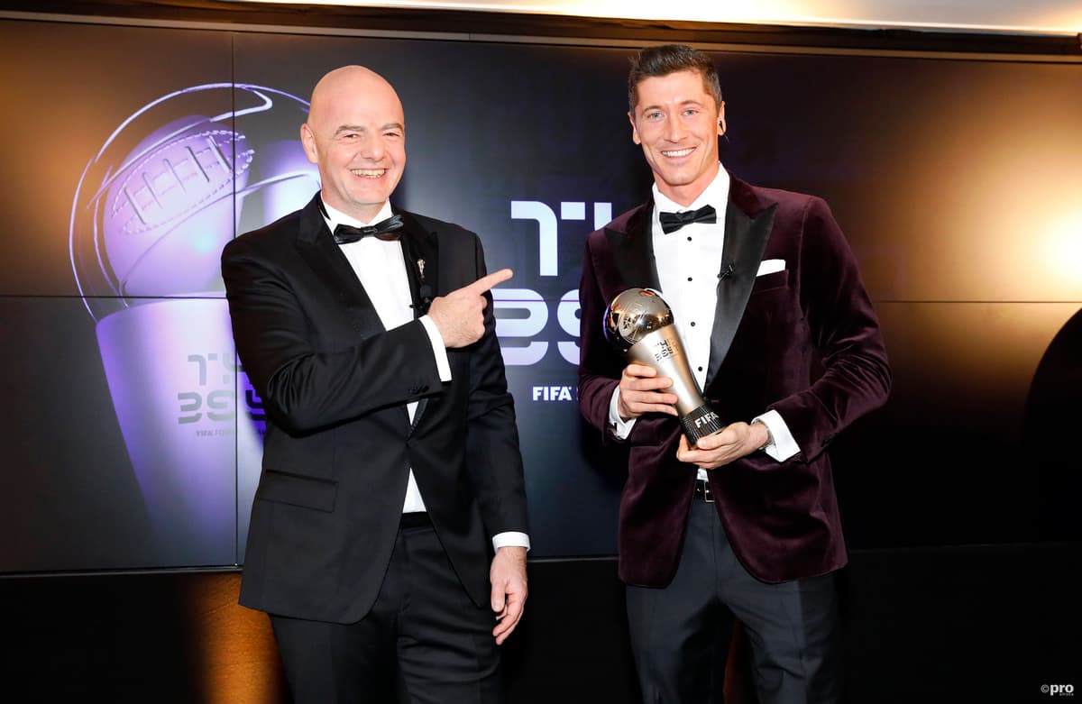 Robert Lewandowski, Gianni Infantino, FIFA The Best 2021