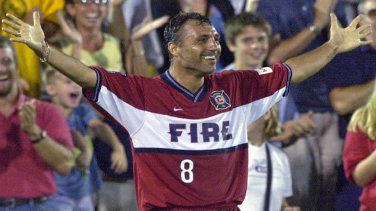 Stoichkov scored a tournament-high six goals at USA '94 before joining Chicago Fire in 2000.