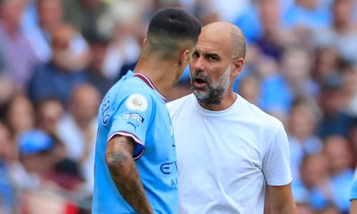 Pep Guardiola, Joao Cancelo, Man City, 2022/23
