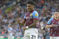Ian Maatsen after scoring for Burnley, 2022-23