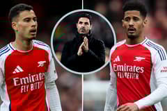Gabriel, Mikel Arteta, William Saliba, Arsenal, 2024/25