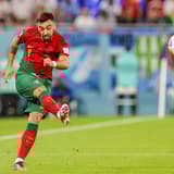 Bruno Fernandes in action for Portugal at the World Cup