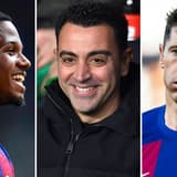 Ansu Fati, Xavi, Robert Lewandowski, Barcelona
