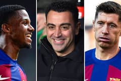 Ansu Fati, Xavi, Robert Lewandowski, Barcelona