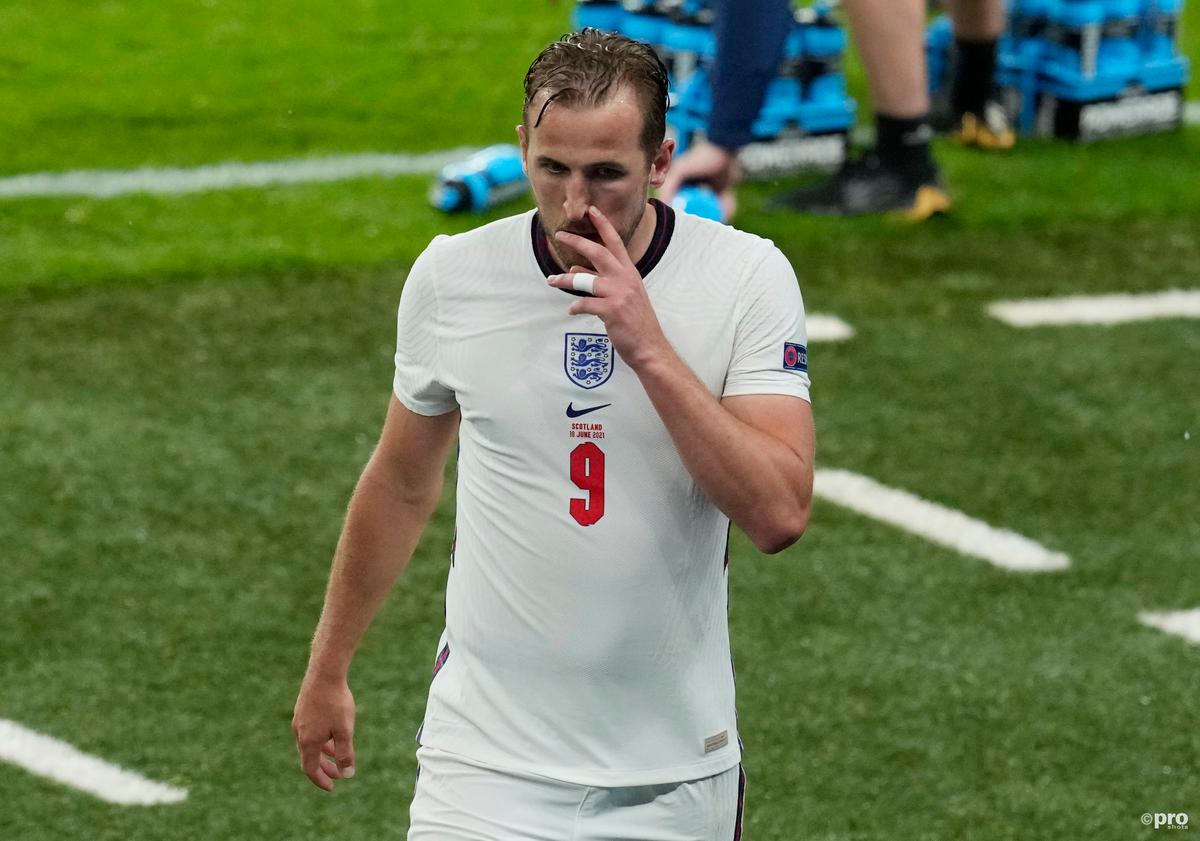 Harry Kane substituted against Scotland at Euro 2020