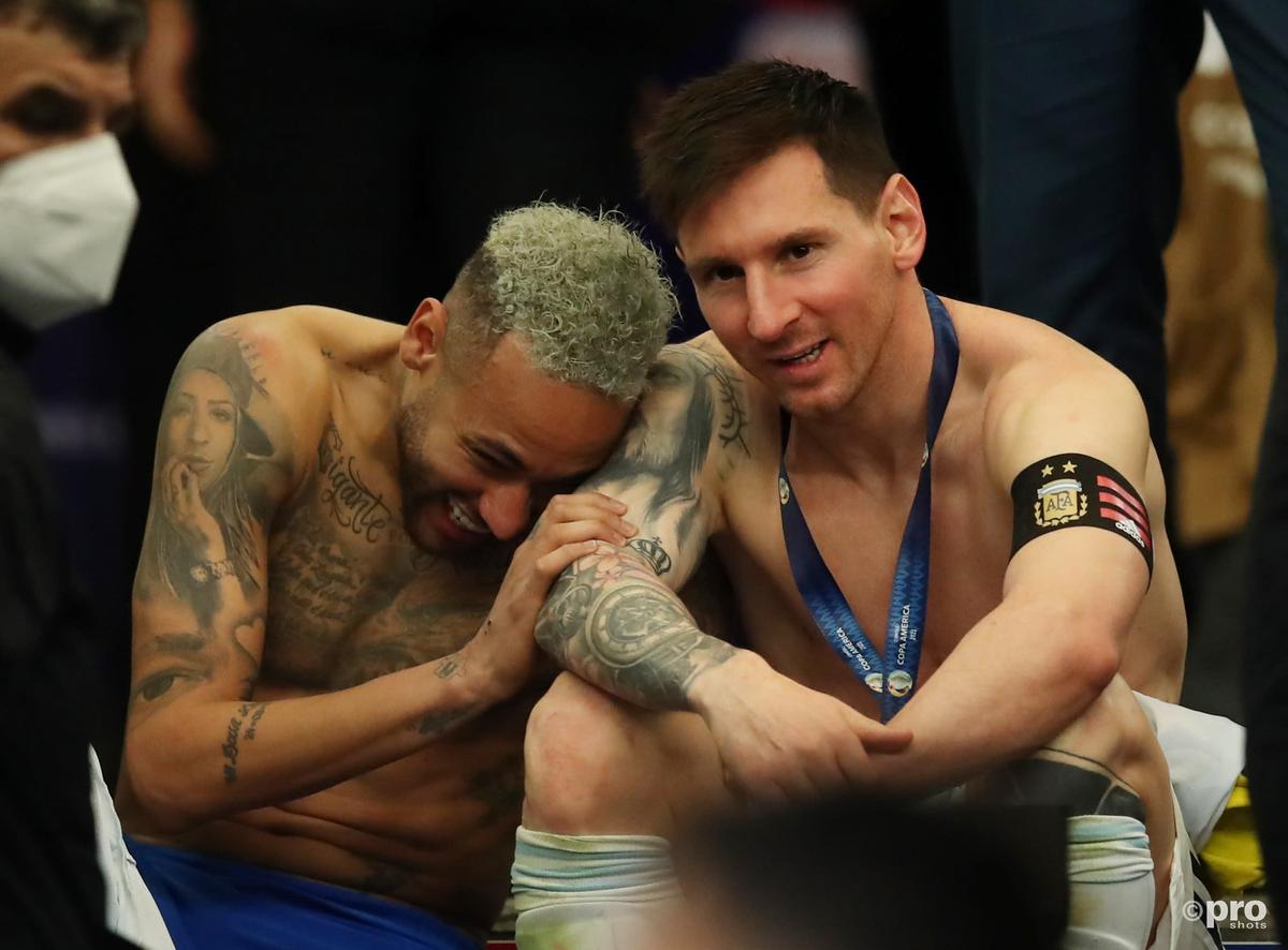Lionel Messi and Neymar, Copa America final 2021