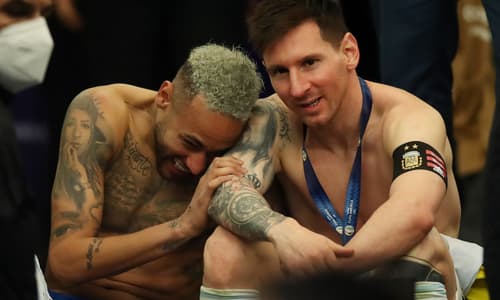 Lionel Messi and Neymar, Copa America final 2021