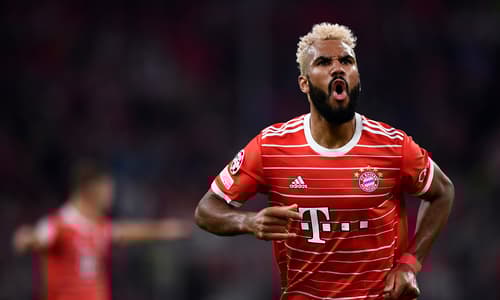 Eric Maxim Choupo-Moting in action with Bayern Munich.