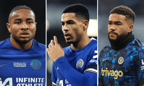 Christopher Nkunku, Levi Colwill, Reece James, Chelsea, 2023/24