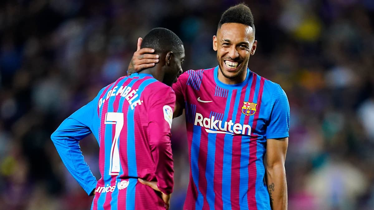 Ousmane Dembele, Pierre-Emerick Aubameyang, Barcelona, 2021/22