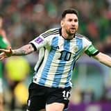 Lionel Messi in action for Argentina