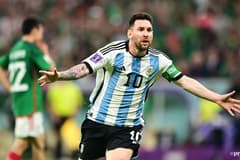 Lionel Messi in action for Argentina