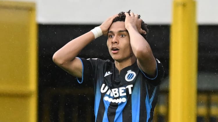 Antonio Nusa playing for Club Brugge