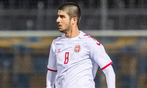 Zidan Sertedmir in action for Denmark U19.