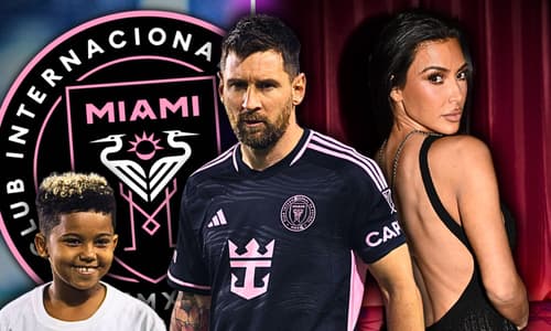 Lionel Messi, Saint West, Kim Kardashian