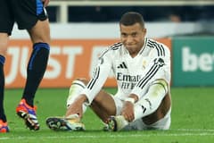Real Madrid's Kylian Mbappe picked up a hamstring injury against Atalanta in the Champions League