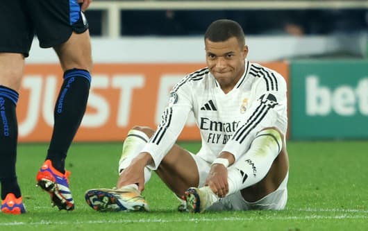 Real Madrid's Kylian Mbappe picked up a hamstring injury against Atalanta in the Champions League