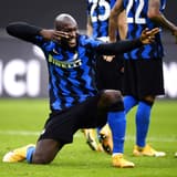 Chelsea signing Romelu Lukaku celebrates scoring against Torino for Inter