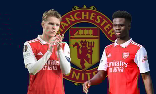 Bukayo Saka, Martin Odegaard, Manchester United