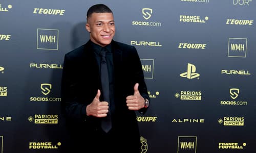 Kylian Mbappe at the 2021 Ballon d'Or Awards