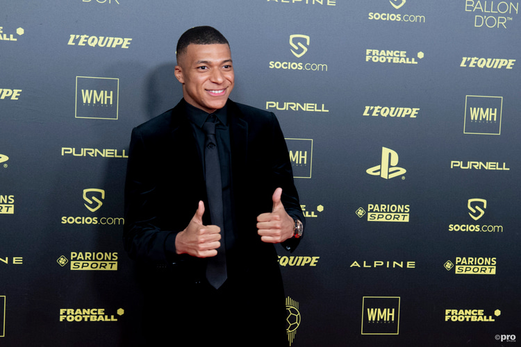 Kylian Mbappe at the 2021 Ballon d'Or Awards