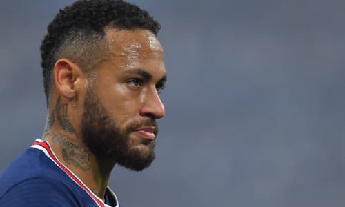 PSG attacker Neymar playing against Marseille in Ligue 1